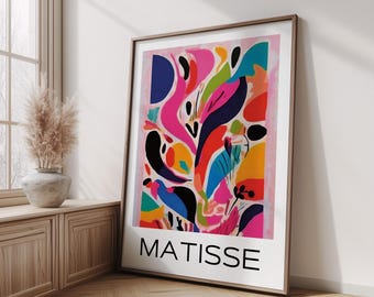 Henri Matisse Print - Colorful Wall Art, Aesthetic Room Decor, Matisse Poster for Modern Gallery Exhibition Art, Matisse Cut outs Gift Idea