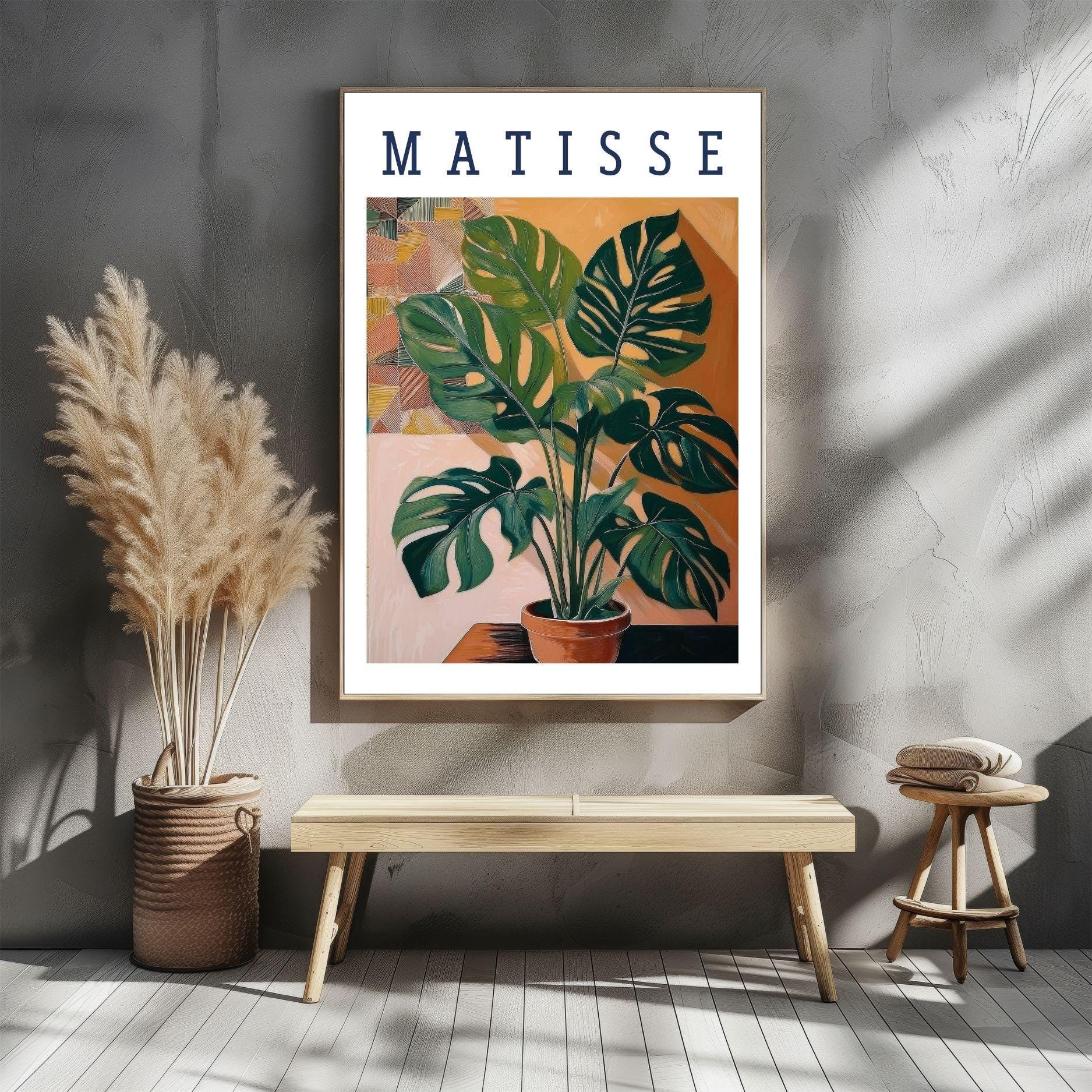 Henri Matisse Inspired Monstera Plant Poster, Vintage Botanical Wall Art,  Tropical Green Leaves Illustration for Modern Home and Office - Etsy