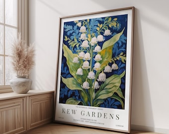 William Morris Print, Jellyfish & Floral Underwater Poster – Vintage Botanical Print Unframed – Ocean Nature Art, Physical Print, Wall Art