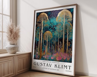 Gustav Klimt Print Flower Garden Poster - Klimt Museum & Exhibition Art, Flower Market Painting Wall Decor, Flower Market, Home Wall Art