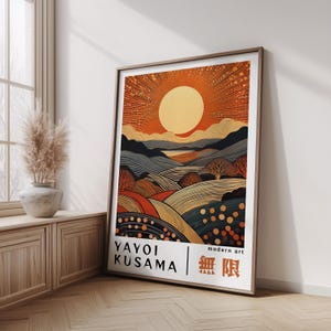 Yayoi Kusama Poster - Abstract Yayoi Kusama Print as Japanese Wall Art - Yayoi Kusama Inspired Japanese Gallery Wall Art - Home Wall Decor
