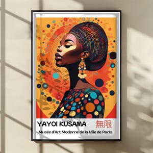 Yayoi Kusama Human Poster - Abstract Yayoi Kusama Print as Japanese - Yayoi Kusama Inspired Japanese Gallery Wall Art - Home Wall Decor