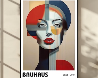 Póster de la Bauhaus: Impresión abstracta de la Bauhaus / Impresión de Picasso de mediados de siglo / Póster retro geométrico / Póster de la exposición de la Bauhaus, Arte moderno