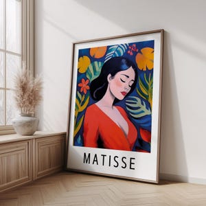 Henri Matisse Print - Aesthetic Matisse Poster for Modern Gallery Exhibition Art, Minimalist Neutral Wall Art, Matisse Cut outs Gift Idea