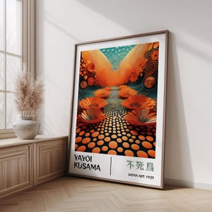 Yayoi Kusama Poster - Abstract Yayoi Kusama Print, Japandi Art, Japanese Wall Art - Inspired by Yayoi Kusama Japandi Wall Art, Home Decor