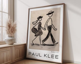 Affiche de l'exposition Paul Klee, épouvantail par Alfons Niex en hommage à Paul Klee, art surréaliste, modernisme, cubisme, idée cadeau