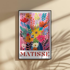 Henri Matisse Print - Aesthetic Room Decor, Colorful Wall Art, Matisse Poster for Modern Gallery Exhibition Art, Matisse Floral Gift Idea