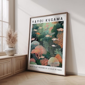 Yayoi Kusama Print, Modern Art Print, Japandi Poster, Maximalist Poster, Yayoi Kusama Exhibition Poster, Livingroom, Yayoi Kusama Wall Art