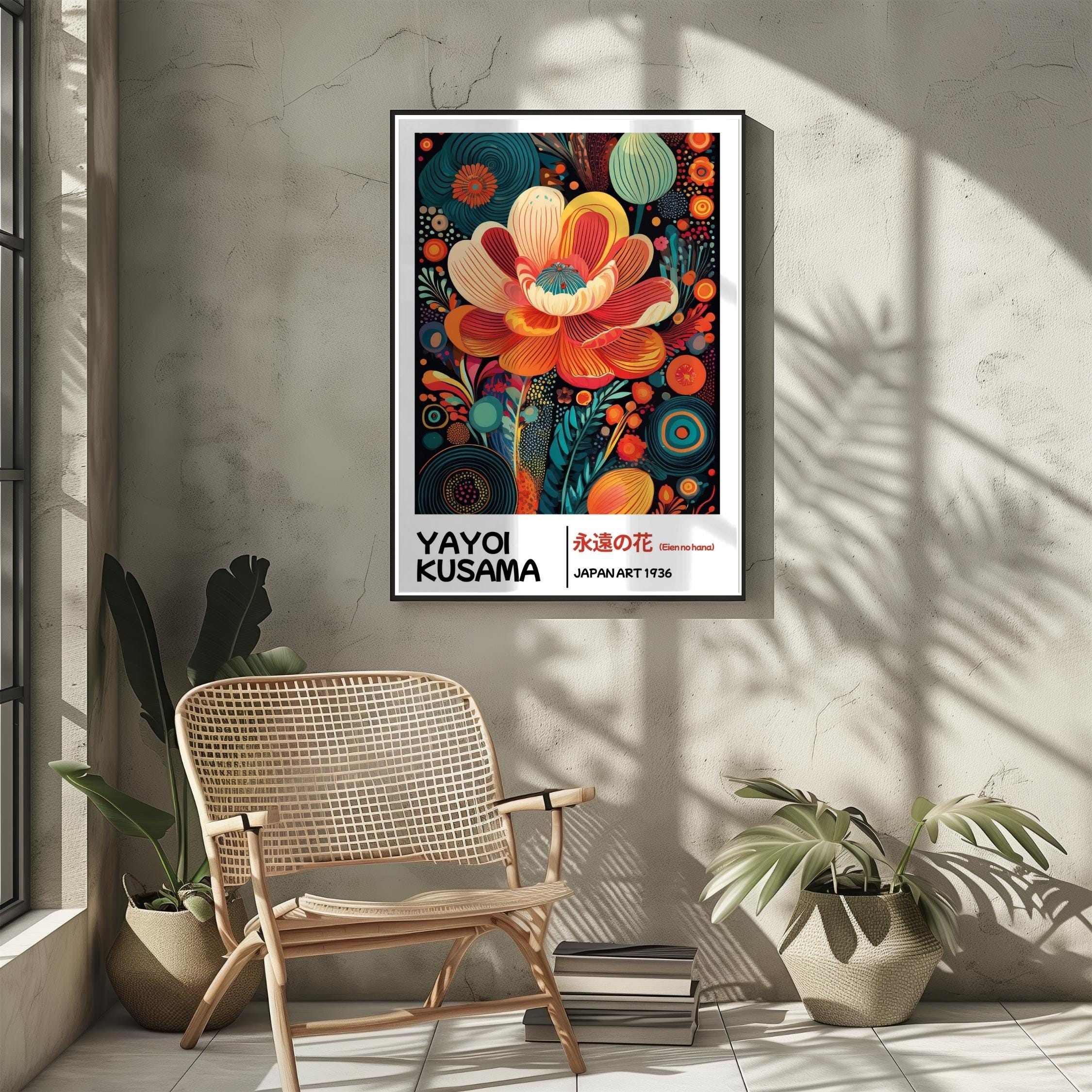 Yayoi Kusama Flower Poster - Abstract Yayoi Kusama Print as