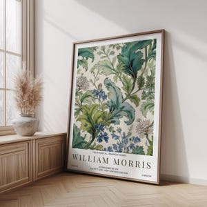William Morris print, Flower market print, vintage botanical print, London botanical wall art, floral wall art, flowers print