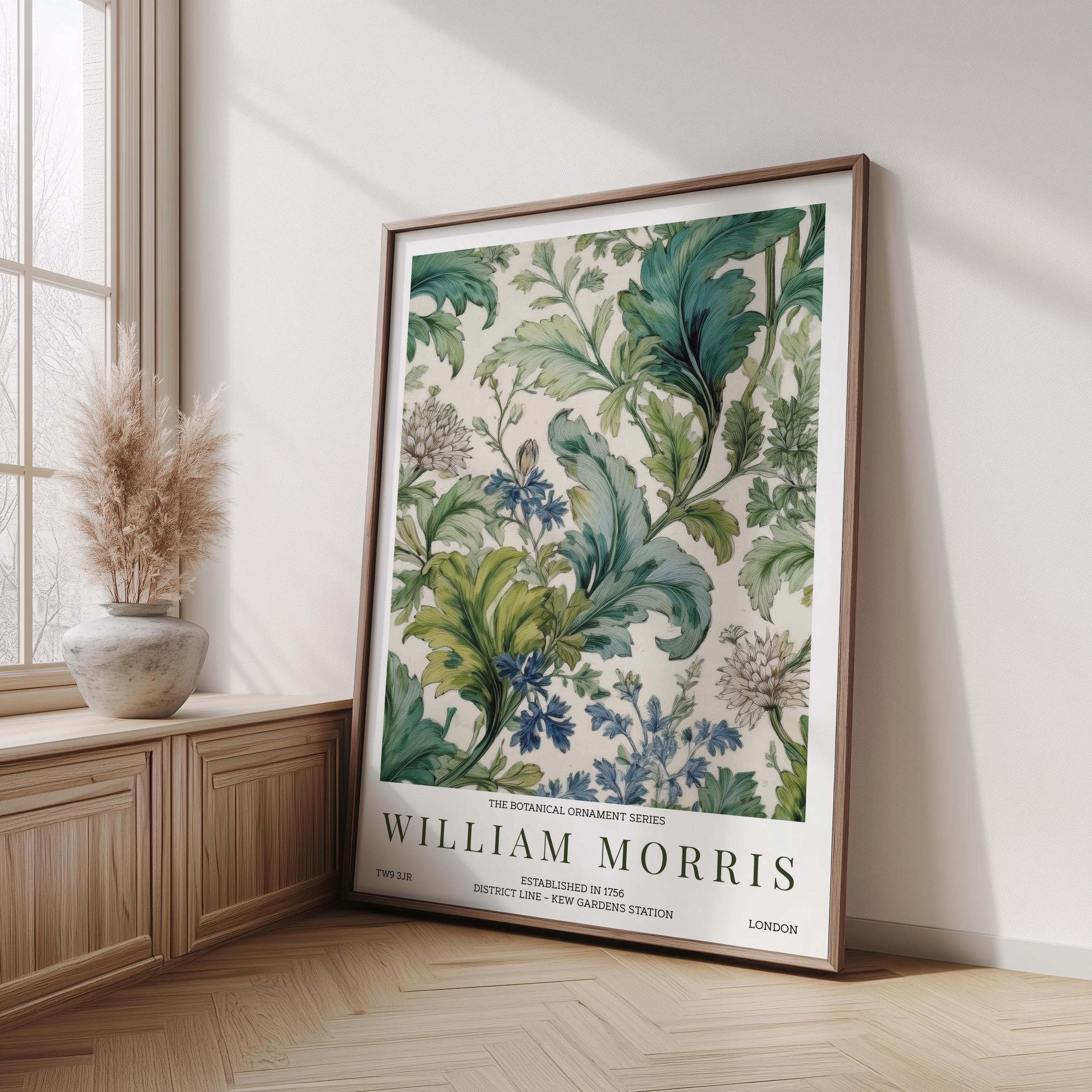 William Morris print, Flower market print, vintage botanical print, London botanical wall art, floral wall art, flowers print