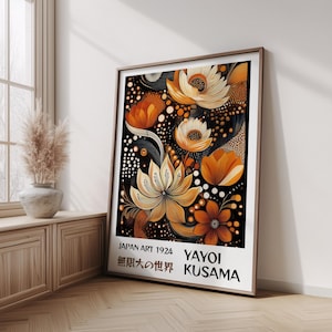 Yayoi Kusama Poster - Abstract Yayoi Kusama Print, Japandi Art, Japanese Wall Art - Inspired by Yayoi Kusama Japandi Wall Art, Home Decor