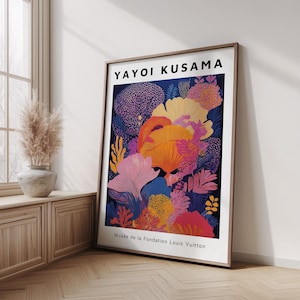 Yayoi Kusama Print, Modern Art Print, Japandi Poster, Maximalist Poster, Yayoi Kusama Exhibition Poster, Livingroom, Yayoi Kusama Wall Art