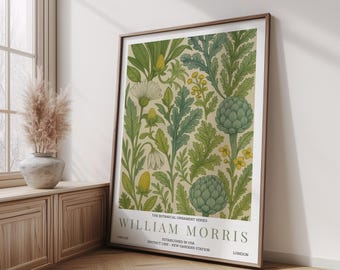 William Morris Floral Prints, Vintage Botanical Wall Art, Flower Print Set, Exhibition Print, Textiles Art, Museum Print
