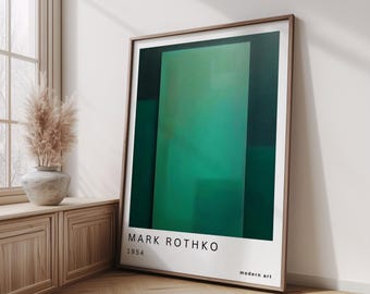 Mark Rothko Poster - A Exhibition Print as Housewarming Gift or Livingroom Decor, Mark Rothko Print, Birthday Gift Idea, Museum Poster