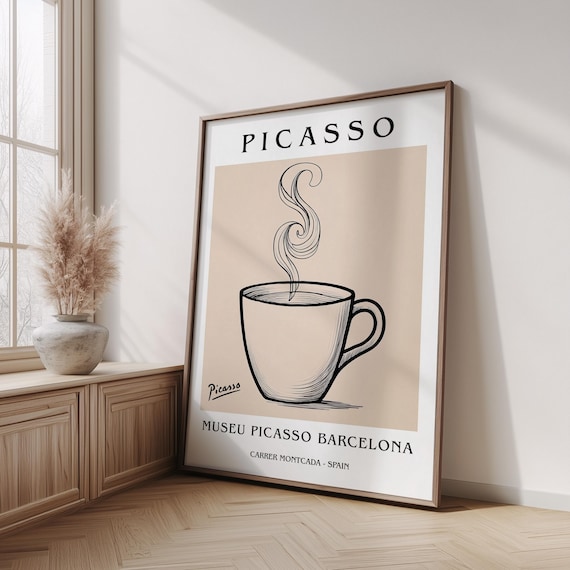 Single continuous black line forming the shape of a steaming coffee cup