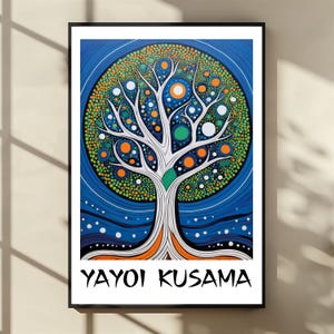 Yayoi Kusama Print - Abstract Yayoi Kusama Poster as Japanese Wall Art - Yayoi Kusama Inspired Japanese Gallery Wall Art - Home Wall Decor