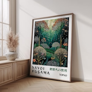 Yayoi Kusama Poster - Abstract Yayoi Kusama Print as Japanese Wall Art - Yayoi Kusama Inspired Japanese Gallery Wall Art, Housewarming Gift