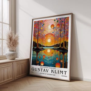 Gustav Klimt Print Flower Garden Poster - Klimt Museum & Exhibition Art, Flower Market Painting Wall Decor, Flower Market, Home Wall Art