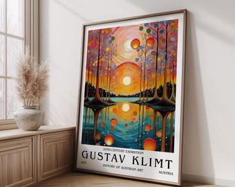 Gustav Klimt Print Flower Garden Poster - Klimt Museum & Exhibition Art, Flower Market Painting Wall Decor, Flower Market, Home Wall Art