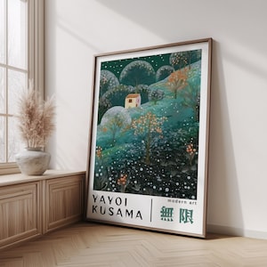 Yayoi Kusama Poster - Abstract Yayoi Kusama Print as Japanese Wall Art - Yayoi Kusama Inspired Japanese Gallery Wall Art - Home Wall Decor