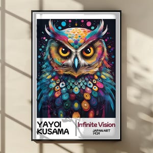 Yayoi Kusama Own Poster - Abstract Yayoi Kusama Print as Japanese - Yayoi Kusama Inspired Japanese Gallery Wall Art - Home Wall Decor