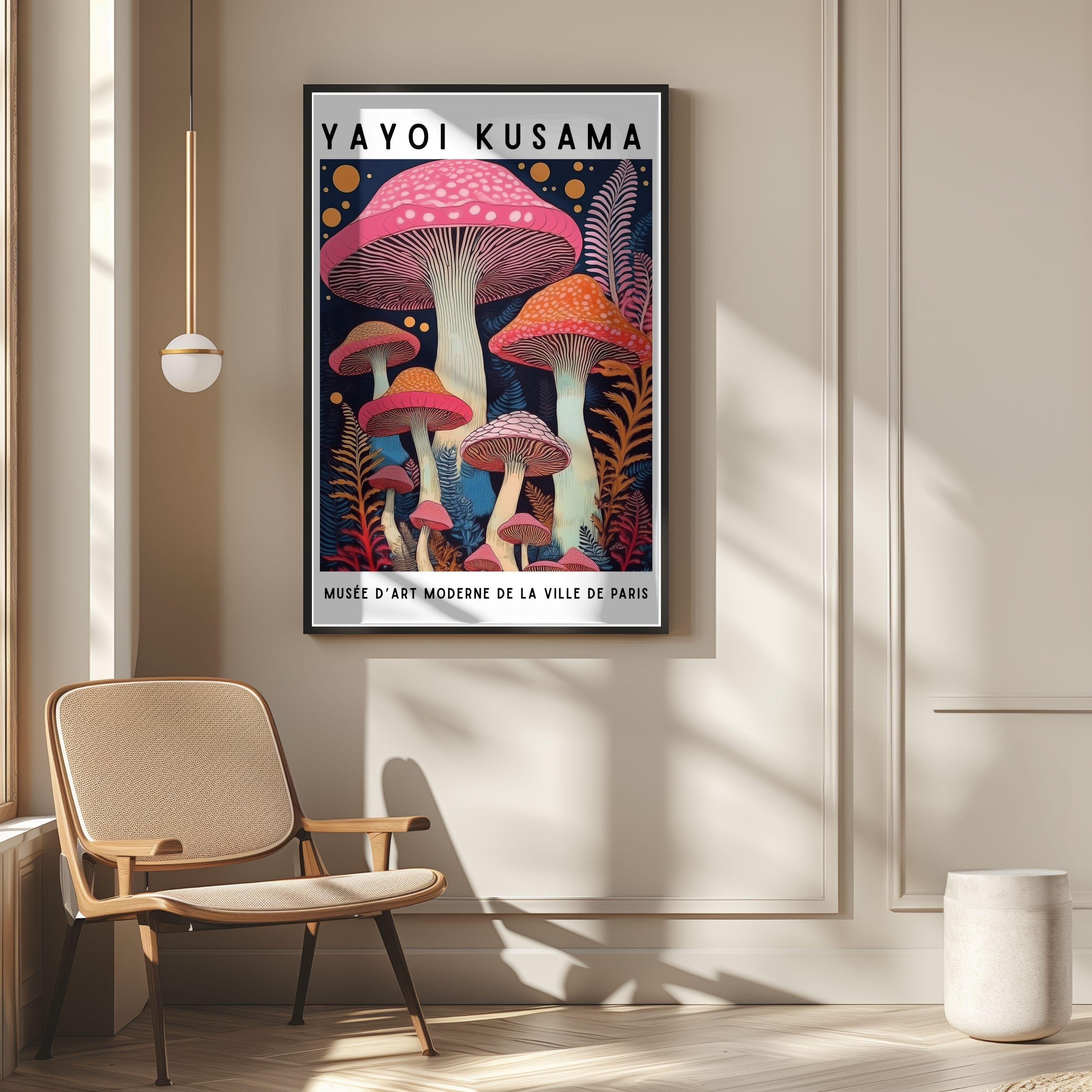 草間彌生のプリント、日本の壁アート、日本のインテリア、抽象的