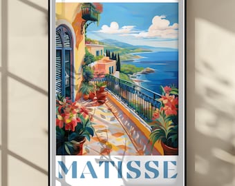 Henri Matisse Print - Aesthetic Matisse Poster for Modern Gallery Exhibition Art, Minimalist Neutral Wall Art, Matisse Cut outs Gift Idea