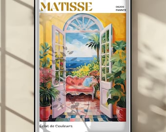 Henri Matisse Print - Aesthetic Matisse Poster for Modern Gallery Exhibition Art, Minimalist Neutral Wall Art, Matisse Cut outs Gift Idea