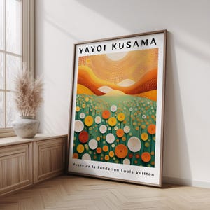 Yayoi Kusama Poster - Abstract Yayoi Kusama Print as Japanese Wall Art - Yayoi Kusama Inspired Japanese Gallery Wall Art - Home Wall Decor