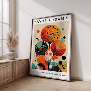 Yayoi Kusama Poster - Abstract Yayoi Kusama Print as Japanese Wall Art - Yayoi Kusama Inspired Japanese Gallery Wall Art - Home Wall Decor
