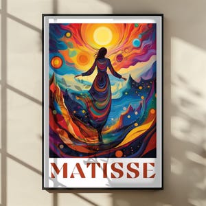 Henri Matisse Sun Print - Modern Gallery Exhibition Ships Art, Aesthetic Matisse Poster, Minimalist Floral Wall Art, Colorful Art Home Decor