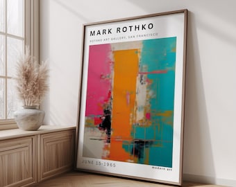 Mark Rothko Poster - A Exhibition Print as Housewarming Gift or Livingroom Decor, Mark Rothko Print, Birthday Gift Idea, Museum Poster
