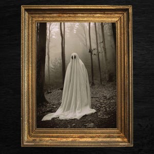 Fantasma da Floresta, Fotografia Vintage, Impressão de Pôster de Arte, Academia Sombria, Pôster Gótico, Bruxaria, Decoração de Casa Gótica, Fantasma