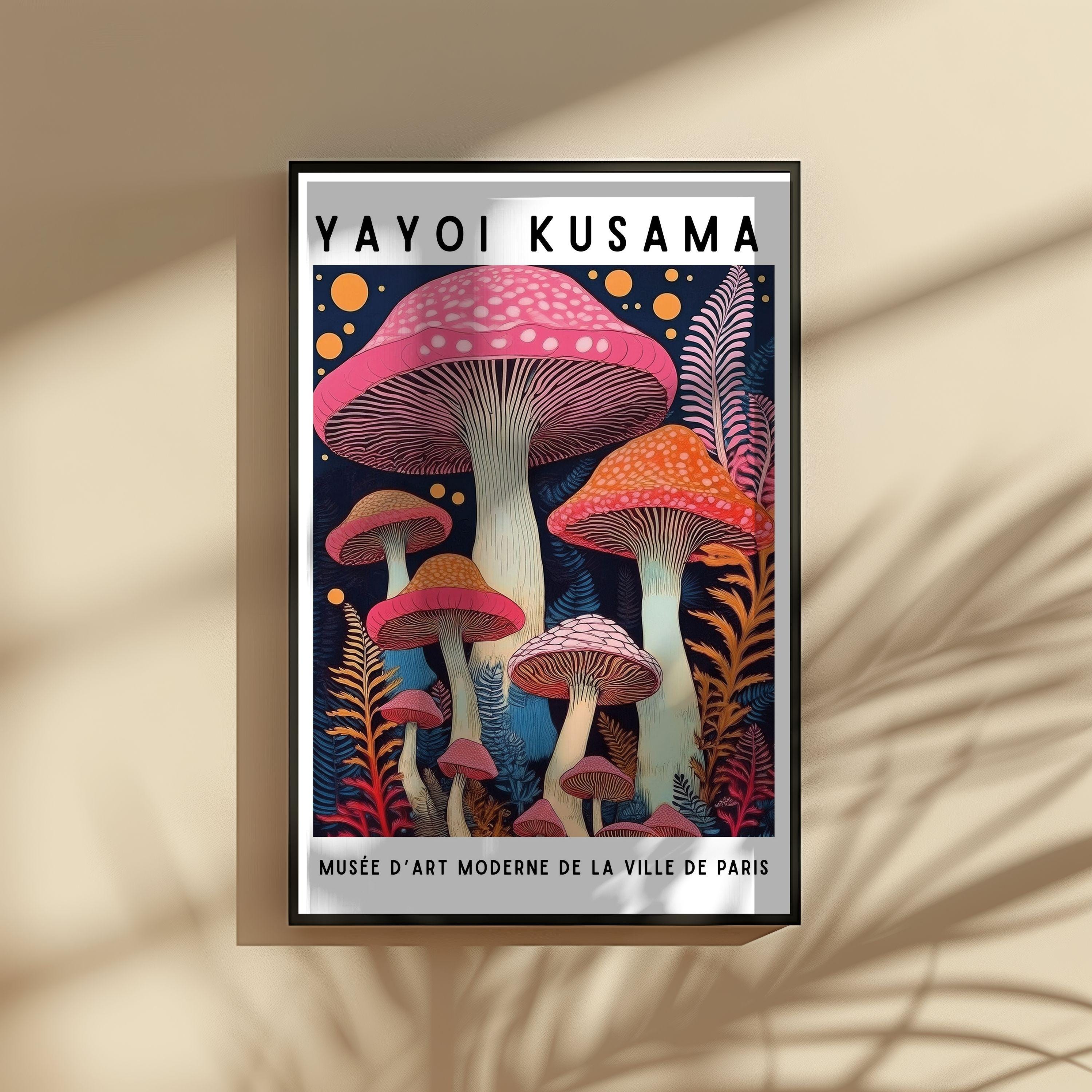 草間彌生のプリント、日本の壁アート、日本のインテリア、抽象的な