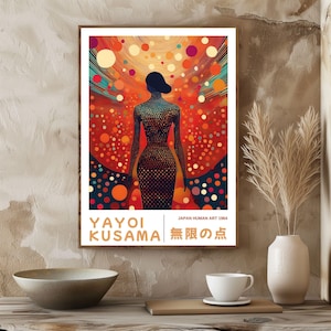 Yayoi Kusama Human Poster - Abstract Yayoi Kusama Print as Japanese - Yayoi Kusama Inspired Japanese Gallery Wall Art - Home Wall Decor