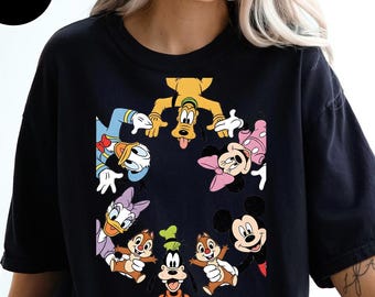 Comfort Colors Vintage Mickey and Friends Shirt,Disney Characters,Mickey&Co,Disneyland Shirt,Disney Trip,Disney Family Vacation,Mickey Shirt