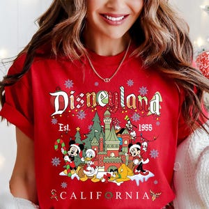 Comfort Colors Mickey and Friends Christmas Shirt,Vintage Disneyland Christmas Shirt,Disneyland Shirt,Christmas Family Shirt,Christmas Gift