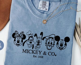 Comfort Colors Vintage Mickey & Co 1928 Shirt,Retro Vintage Disney Shirt,Disneyland Shirt,Disneyworld Shirt,Disney Family Matching Shirt