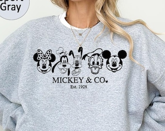 Vintage Disneyland Sweatshirt,Mickey and Friends Sweatshirt,Mickey & Co Shirt,Disneyland Trip Sweatshirt,Disney Family Matching Sweatshirt