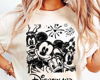 Comfort Colors Vintage Disneyland Shirt,Mickey And Friends Shirt,Disney Trip Shirt,Disneyworld Shirt,Disney Vacation Shirt