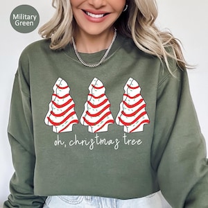 Oh Christmas Tree Sweatshirt,Funny Christmas Sweatshirt,Christmas Cake Sweatshirt,Christmas Crewneck,Women&#39;s Christmas Sweatshirt,Xmas Gift