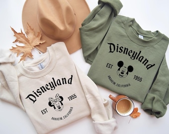 Vintage Disneyland Sweatshirt,Mickey Sweatshirt,Disney Sweatshirt,Disneyland Vacation Sweatshirt,Disney Vacation Shirt,Minnie Sweatshirt