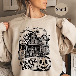 Halloween Haunted House Sweatshirt,Halloween Sweatshirt,Horror Nights Sweatshirt,Halloween Gift,Halloween Nights,Halloween Horror Sweatshirt