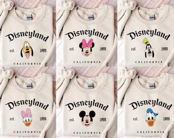 Vintage Disneyland Sweatshirt,Mickey and Friends Sweatshirt,Disney Sweater,Disney Trip,Disneyland Family Matching,Disneyland Family Vacation
