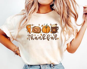 Comfort Colors Vintage Thankful Shirt,Thanksgiving Shirt For Women,Thanksgiving Shirt,Thanksgiving Family Shirt,Fall Shirt,Thanksgiving Gift