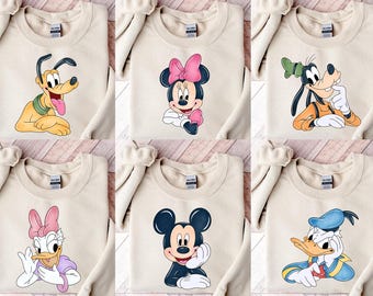 Watercolor Mickey and Friends Sweatshirt,Disneyland Sweatshirt,Disney Sweater,Disney Trip,Disneyland Family Matching,Disney Family Vacation