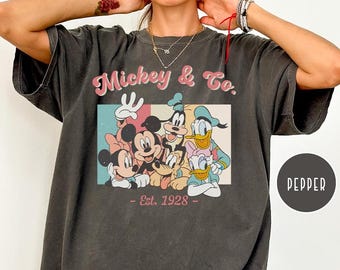 Comfort Colors Vintage Mickey & Co 1928 Shirt,Retro Vintage Disney Shirt,Disneyland Shirt,Disneyworld Shirt,Disney Family Matching Shirt