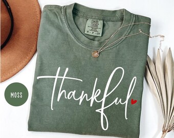 Comfort Colors Vintage Thankful Shirt,Thanksgiving Shirt For Women,Thanksgiving Shirt,Thanksgiving Family Shirt,Fall Shirt,Thanksgiving Gift