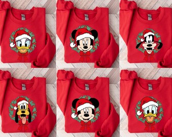 Disneyland Christmas Sweatshirt,Christmas Family Sweater, Disneyland Vintage Shirt, Mickey and Friends Christmas Shirt,Disney Crewneck Shirt